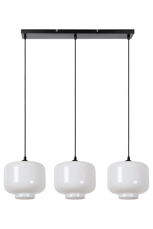 Lucide MEDINE - Pendant light - 3xE27 - Opal - turned off